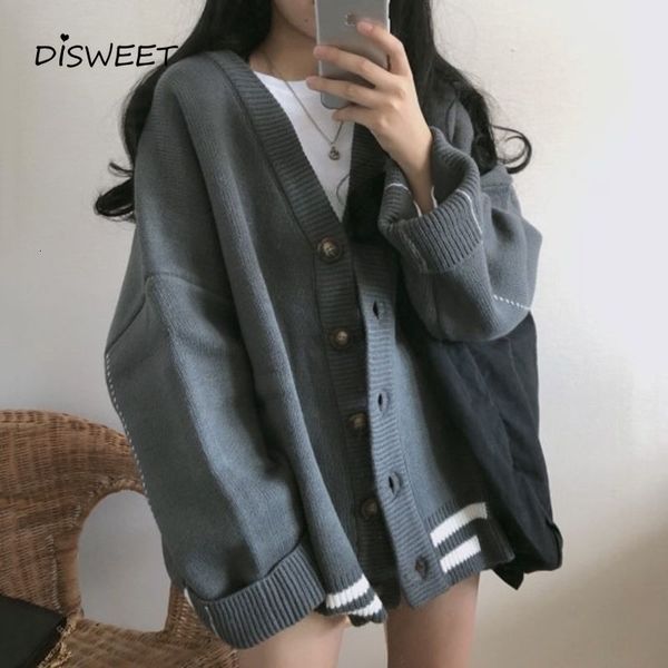 knits striped v-neck knitted cardigan woman simple loose long sleeves single-breasted sweater women warm slim women's cardigans, White
knits striped v-neck knitted cardigan woman simple loose long sleeves single-breasted sweater women warm slim women's cardigans, White