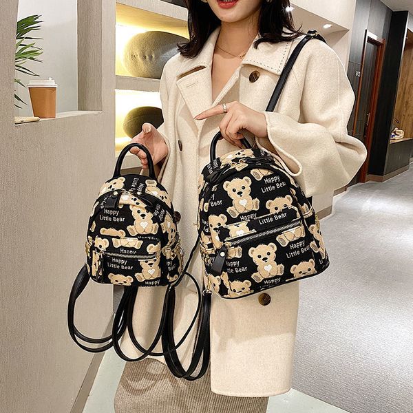 korean bear backpack womens 2021 autumn and winter new versatile student canvas small backpack multi-purpose one shoulder messenger bag
korean bear backpack womens 2021 autumn and winter new versatile student canvas small backpack multi-purpose one shoulder messenger bag