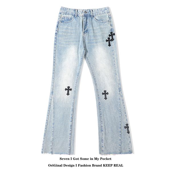 chrome/hearts shorts high street vibe style cross cloth embroidery micro trumpet pants hip hop light color rough edge jeans men's f, White;black
chrome/hearts shorts high street vibe style cross cloth embroidery micro trumpet pants hip hop light color rough edge jeans men's f, White;black