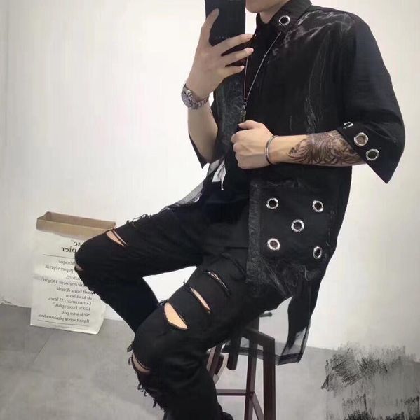 summer tide clothes men fake two-piece mid sleeve shirt hoop decorative stitching male fashion jackets long outerwear men's casual shir, White;black
summer tide clothes men fake two-piece mid sleeve shirt hoop decorative stitching male fashion jackets long outerwear men's casual shir, White;black
