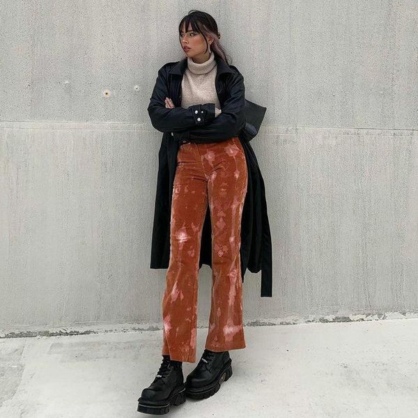 women's pants & capris with print fashion clothing 2021 flare urban aesthetic indie streetwear zevity, Black;white
women's pants & capris with print fashion clothing 2021 flare urban aesthetic indie streetwear zevity, Black;white