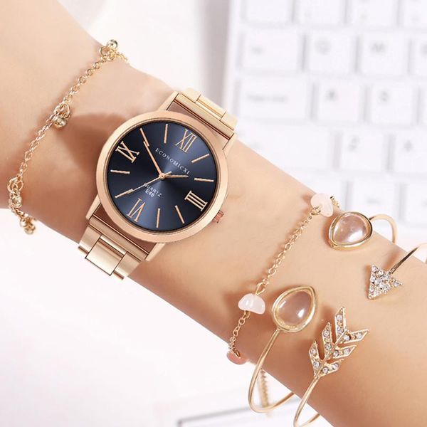 wristwatches 5pcs women watches luxury bracelet wrist watch relogio feminino quartz for steel ladies, Slivery;brown
wristwatches 5pcs women watches luxury bracelet wrist watch relogio feminino quartz for steel ladies, Slivery;brown