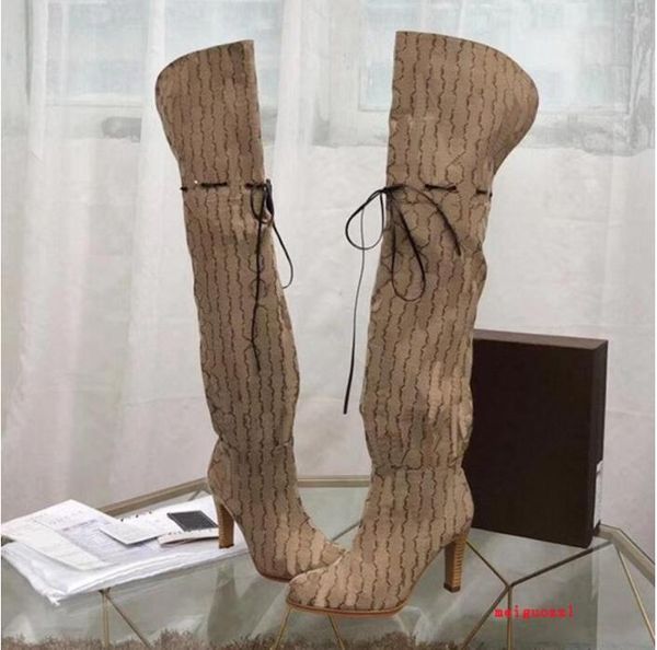 2021 brand women's boots designer genuine leather red beige canvas over the knee boot's zipper laces casual shoes fashion high hee, Black
2021 brand women's boots designer genuine leather red beige canvas over the knee boot's zipper laces casual shoes fashion high hee, Black
