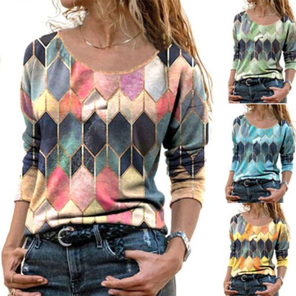 women's t-shirt 2021 long spring and summer fashion vintage printed o-neck sleeve casual plus size soft top, White
women's t-shirt 2021 long spring and summer fashion vintage printed o-neck sleeve casual plus size soft top, White