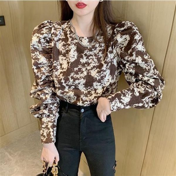 women's blouses & shirts women 2021 spring autumn fashion long-sleeved printed female retro loose ladies o-neck pullover q350, White
women's blouses & shirts women 2021 spring autumn fashion long-sleeved printed female retro loose ladies o-neck pullover q350, White
