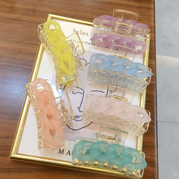 frosted chain hair claws women geometric barrettes acrylic hair clip matte chains decorative hairpin, Slivery;golden
frosted chain hair claws women geometric barrettes acrylic hair clip matte chains decorative hairpin, Slivery;golden