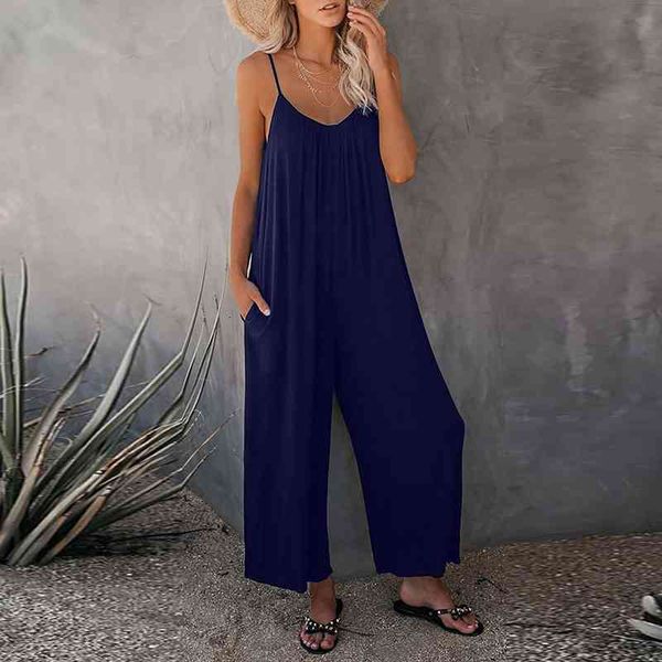 women's jumpsuits & rompers spaghetti strap jumpsuit women long wide leg pant loose high waist low cut backless casual female romp, Black;white
women's jumpsuits & rompers spaghetti strap jumpsuit women long wide leg pant loose high waist low cut backless casual female romp, Black;white
