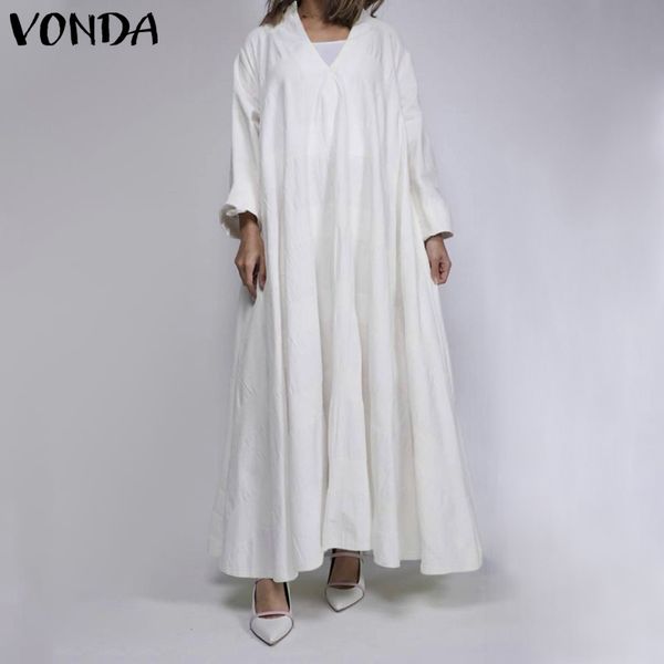 dresses winter maxi dress women's long sleeve v neck solid sundress 2021 vonda plus size elegant kaftan dresses robe femme 5xl, Black;gray
dresses winter maxi dress women's long sleeve v neck solid sundress 2021 vonda plus size elegant kaftan dresses robe femme 5xl, Black;gray