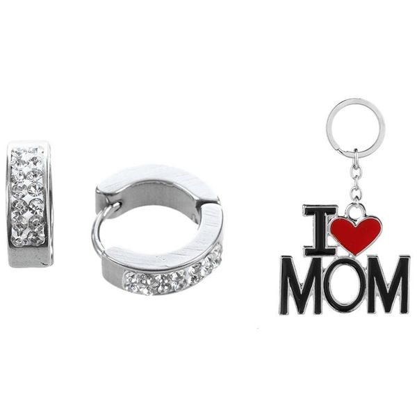 hooks & rails stainless steel crystal rhinestone huggie hoop earrings 0.55x0.16 inch bags keychain i love mom
hooks & rails stainless steel crystal rhinestone huggie hoop earrings 0.55x0.16 inch bags keychain i love mom
