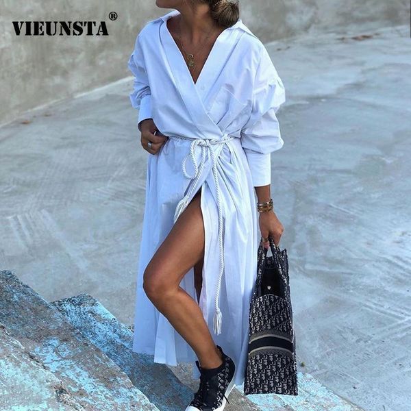 casual dresses spring autumn long sleeve pure elegant turn-down collar split maxi dress women deep v neck belted party, Black;gray
casual dresses spring autumn long sleeve pure elegant turn-down collar split maxi dress women deep v neck belted party, Black;gray