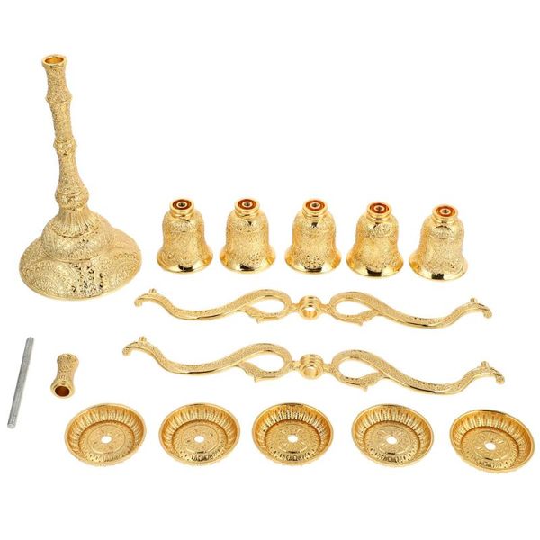 candle holders 1pc golden embossed five-headed candlestick candlelight dinner decoration
candle holders 1pc golden embossed five-headed candlestick candlelight dinner decoration