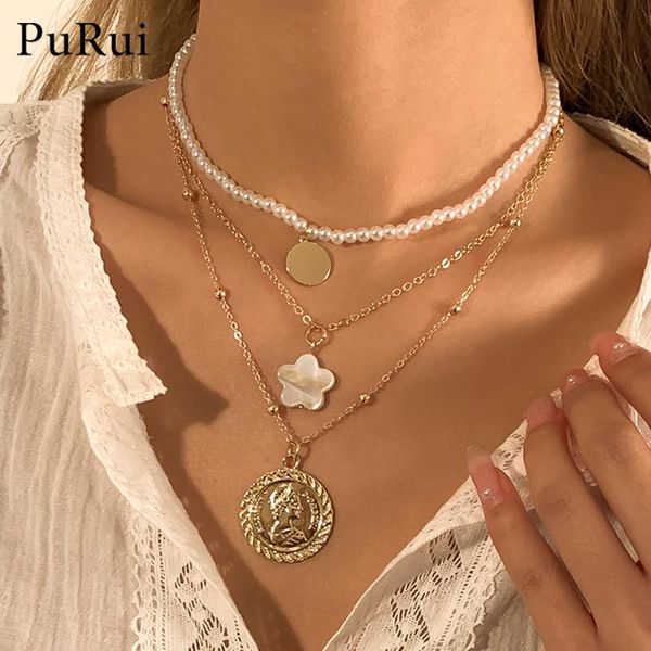 pendant necklaces french vintage simulated pearl necklace for women bohemian multilayered portrait coin shell collar jewelry, Silver
pendant necklaces french vintage simulated pearl necklace for women bohemian multilayered portrait coin shell collar jewelry, Silver