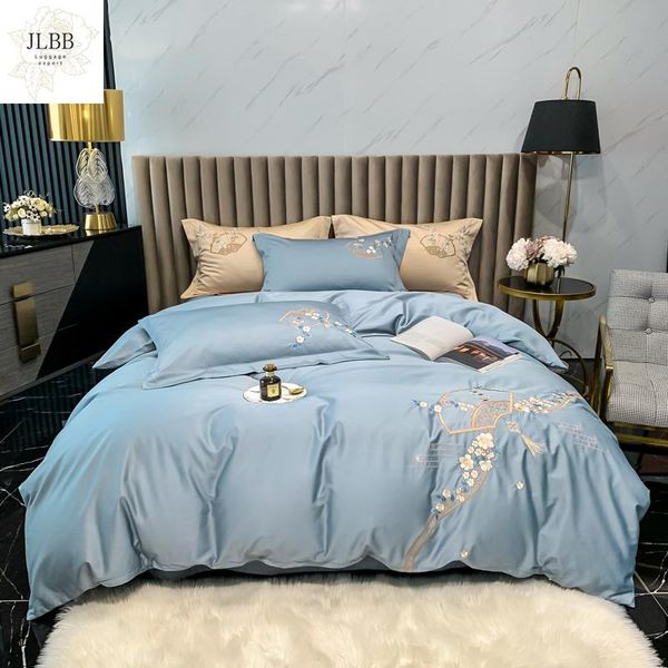 bedding sets luxury blue egyptian cotton chinese style flower embroidery set duvet cover flat/fitted sheet pillowcases home textile
bedding sets luxury blue egyptian cotton chinese style flower embroidery set duvet cover flat/fitted sheet pillowcases home textile