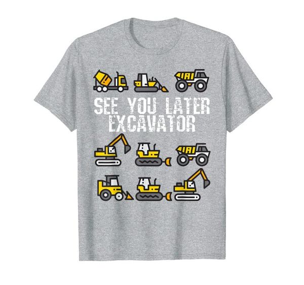 men's t-shirts see you later excavator shirt funny toddler boy kids t-shirt, White;black
men's t-shirts see you later excavator shirt funny toddler boy kids t-shirt, White;black