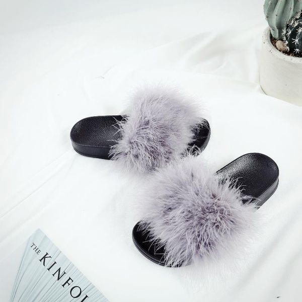 slippers casual flat shoes female fur flip flops slides luxury plush fabric basic fashion pvc feather pu ladies', Black
slippers casual flat shoes female fur flip flops slides luxury plush fabric basic fashion pvc feather pu ladies', Black