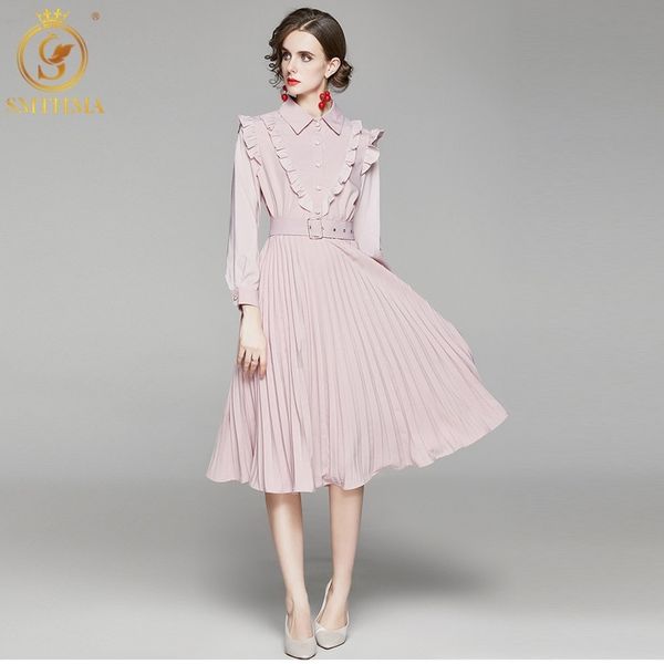 autumn lantern sleeve runway dress women casual ruffles pleated vestido da festa send belt 210520, Black;gray
autumn lantern sleeve runway dress women casual ruffles pleated vestido da festa send belt 210520, Black;gray