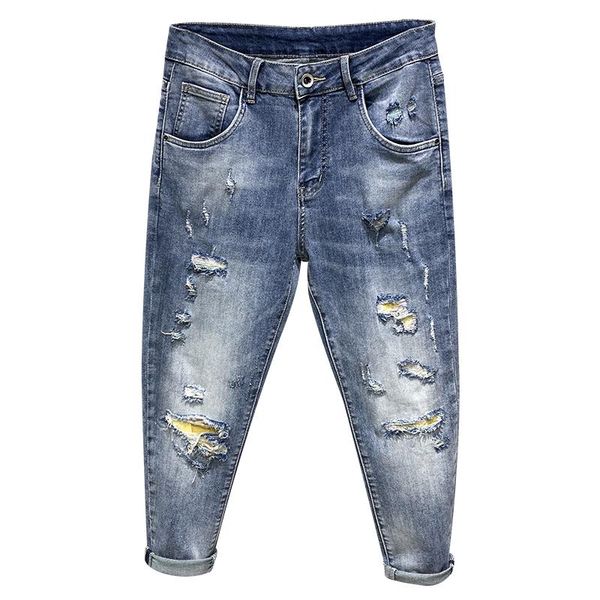 men's jeans ripped men blue stretch capris pants destroyed frayed mens ankle length trousers begger distressed baggy
men's jeans ripped men blue stretch capris pants destroyed frayed mens ankle length trousers begger distressed baggy