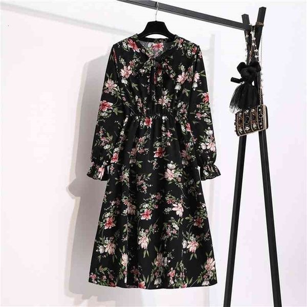 autumn winter ladies chiffon high elastic waist dress women bow aline full sleeve flower print floral party dress female vestido 210325, Black;gray
autumn winter ladies chiffon high elastic waist dress women bow aline full sleeve flower print floral party dress female vestido 210325, Black;gray