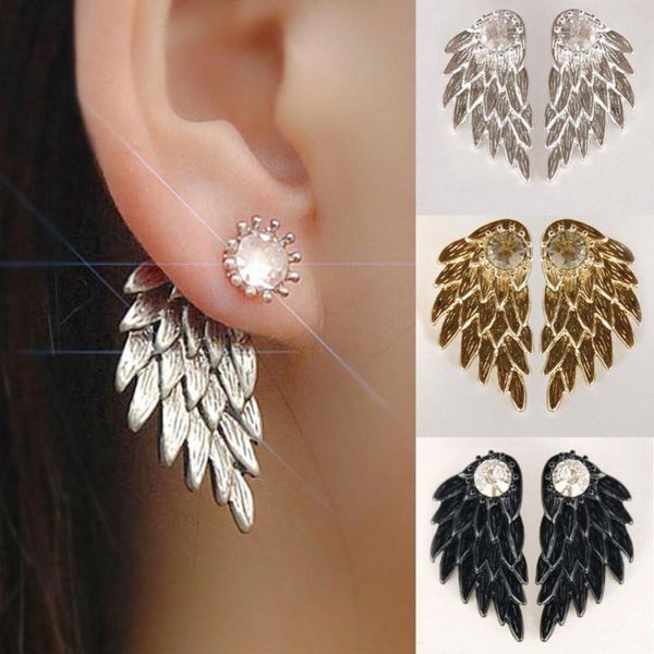vintage gothic angel wing alloy stud earrings cool black feather for women antique colors 1pair, Golden;silver
vintage gothic angel wing alloy stud earrings cool black feather for women antique colors 1pair, Golden;silver