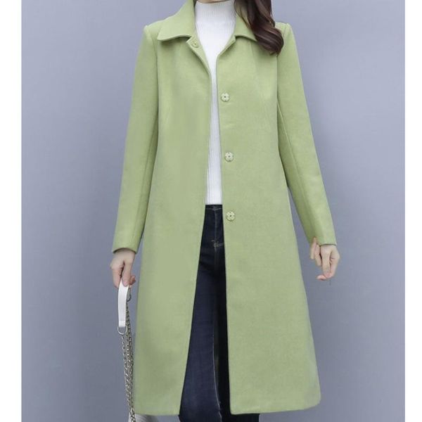 women's wool & blends women fashion side pockets woolen coat female vintage lapel collar long sleeve outerwear ladies oversize overcoat, Black
women's wool & blends women fashion side pockets woolen coat female vintage lapel collar long sleeve outerwear ladies oversize overcoat, Black