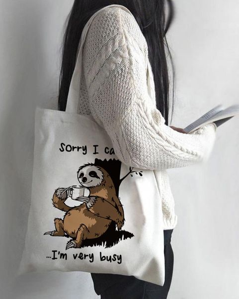 shopping bags women cartoon sloth print bag tote eco handbag tumblr graphic students college style simple casual shoulder
shopping bags women cartoon sloth print bag tote eco handbag tumblr graphic students college style simple casual shoulder