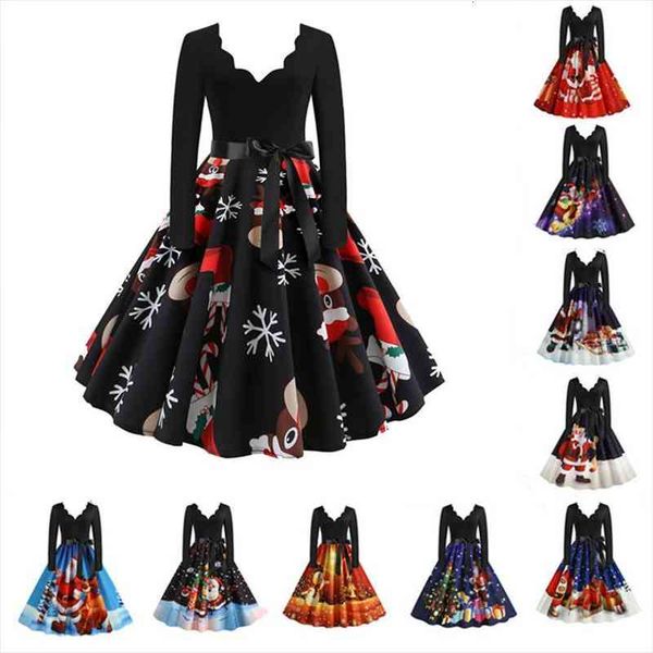 black big swing print womens dress vintage christmas robe winter casual long sleeve v neck year party plus size, Black;gray
black big swing print womens dress vintage christmas robe winter casual long sleeve v neck year party plus size, Black;gray