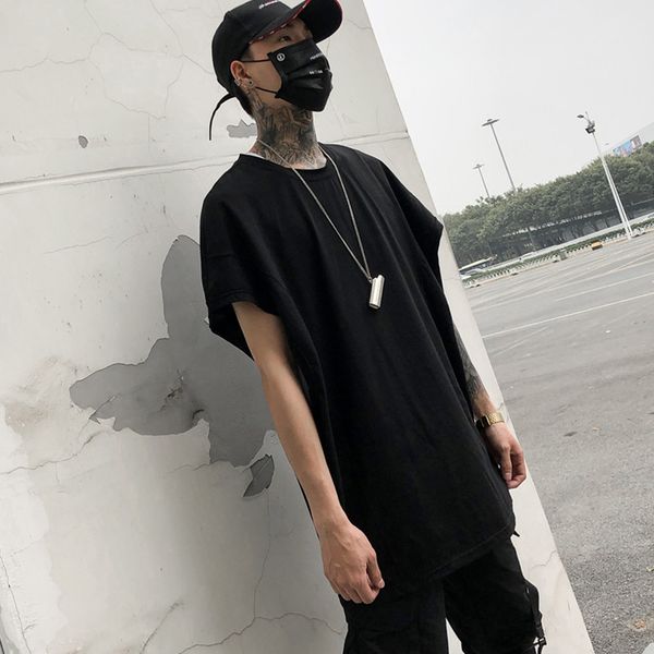 men with sleeveless upper streets loose men's shirt casual fashion hip hop dance black t-shirt tshirt vest od2g, White;black
men with sleeveless upper streets loose men's shirt casual fashion hip hop dance black t-shirt tshirt vest od2g, White;black