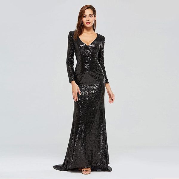 party dresses tanpell v neck evening dress full sleeves sequins women zipper up formal mermaid reflective plus custom, White;black
party dresses tanpell v neck evening dress full sleeves sequins women zipper up formal mermaid reflective plus custom, White;black