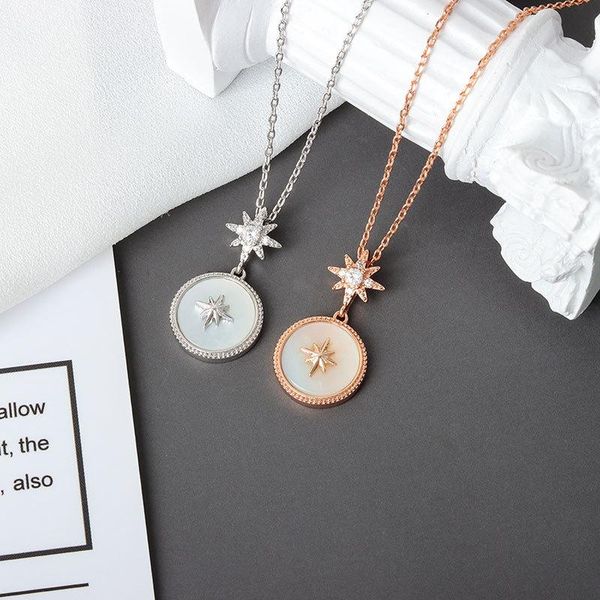 fashion golden shell white zircon six-pointed star pendant necklace for women charm beautiful girl jewelry chains, Silver
fashion golden shell white zircon six-pointed star pendant necklace for women charm beautiful girl jewelry chains, Silver