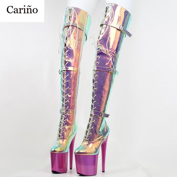 20cm high heel platform over-the-knee boots snake print hologram cross-tied pole dancing thigh size 36-43, Black
20cm high heel platform over-the-knee boots snake print hologram cross-tied pole dancing thigh size 36-43, Black