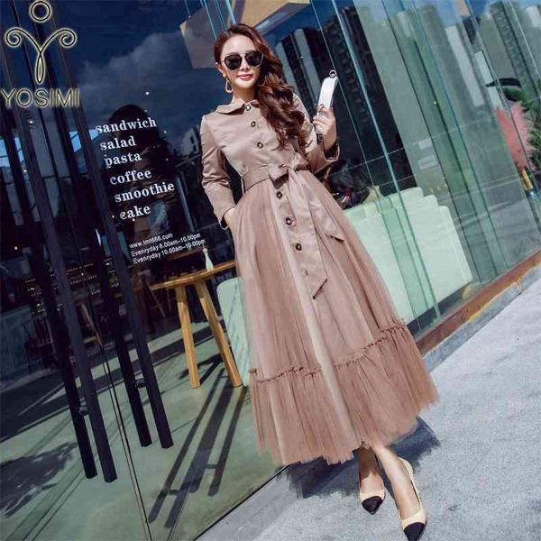 yosimi autumn winter khaki women wild long trench coat outerwear slim mesh clothe with belt maxi female sashes 210604, Tan;black
yosimi autumn winter khaki women wild long trench coat outerwear slim mesh clothe with belt maxi female sashes 210604, Tan;black