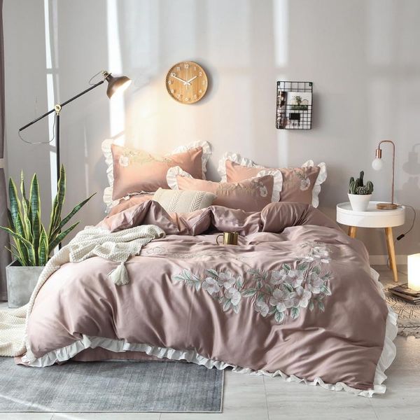 bedding sets luxury pink blue green purple 60s egyptian cotton pastoral flowers embroidery bed pillowcase set sheet/linen cover duvet
bedding sets luxury pink blue green purple 60s egyptian cotton pastoral flowers embroidery bed pillowcase set sheet/linen cover duvet
