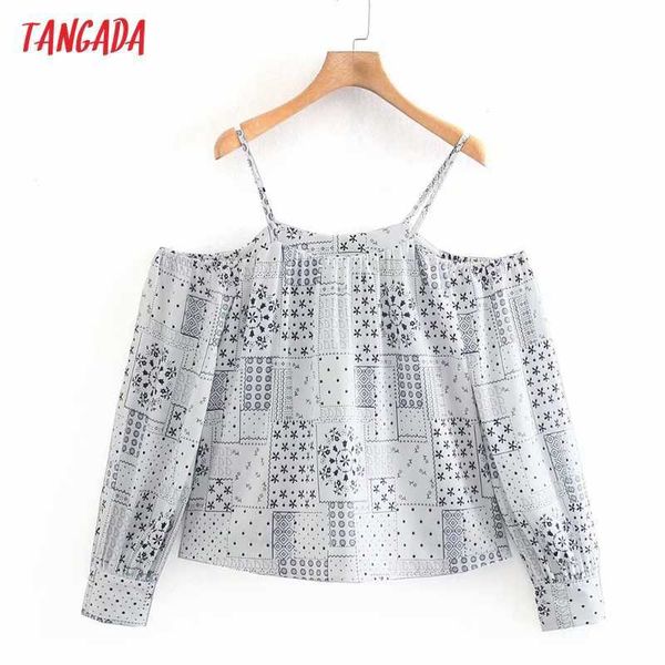 tangada women vintage flowers print off shoulder chiffon shirt long sleeve chic female casual shirt xn336 210609, White
tangada women vintage flowers print off shoulder chiffon shirt long sleeve chic female casual shirt xn336 210609, White