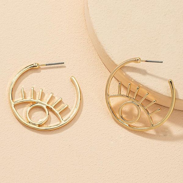 women fashion hyperbole geometric eye shape creative gold silver color metal hoop earrings for girls chic jewelry & huggie, Golden;silver
women fashion hyperbole geometric eye shape creative gold silver color metal hoop earrings for girls chic jewelry & huggie, Golden;silver