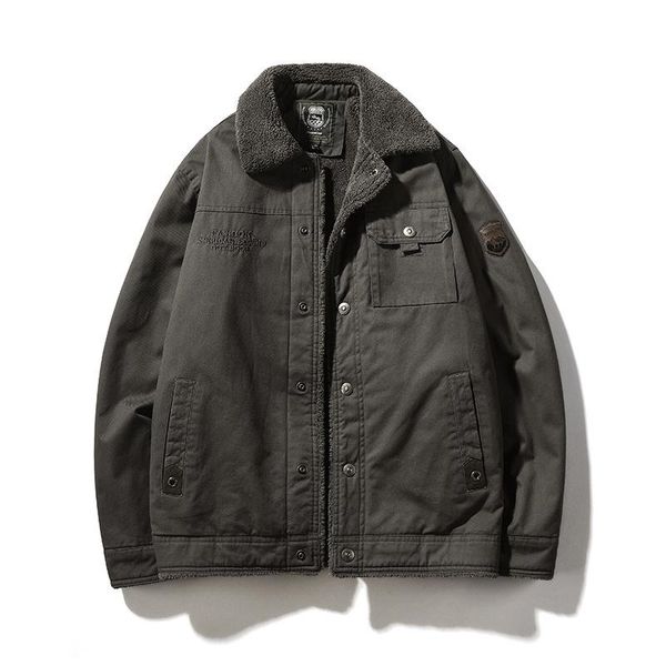men's jackets 2021winter velvet men bomber jacket thickening plus mens lamb wool coats warm fur collar business casual water wash cloth, Black;brown
men's jackets 2021winter velvet men bomber jacket thickening plus mens lamb wool coats warm fur collar business casual water wash cloth, Black;brown