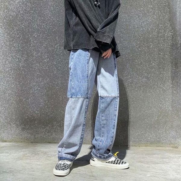 men's jeans fashion loose pants wide leg denim men long casual, Blue
men's jeans fashion loose pants wide leg denim men long casual, Blue