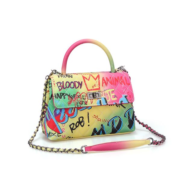 2021 new style painted graffiti ladies handbag trend color contrast foreign trade explosion tote bag
2021 new style painted graffiti ladies handbag trend color contrast foreign trade explosion tote bag