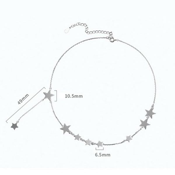 star necklace electroplated anti-rust pendant silver plated neck chain for daily life chains
star necklace electroplated anti-rust pendant silver plated neck chain for daily life chains