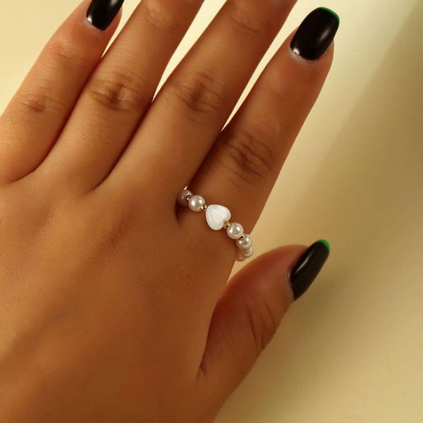 cluster rings cute women's heart resin acrylic ring handmade pearl beaded rhinestone geometric round elastic adjustable jewelry gift, Golden;silver
cluster rings cute women's heart resin acrylic ring handmade pearl beaded rhinestone geometric round elastic adjustable jewelry gift, Golden;silver