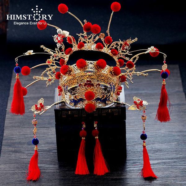 hair clips & barrettes himstory bridal headdress chinese style elegant phoenix coronet red velvet ball ancient costume wedding accessories, Golden;silver
hair clips & barrettes himstory bridal headdress chinese style elegant phoenix coronet red velvet ball ancient costume wedding accessories, Golden;silver