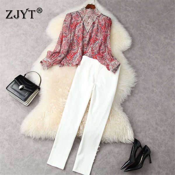 runway fashion spring two piece outfits women embroidery vintage print loose shirt and pencil pants suit sets 210601, White
runway fashion spring two piece outfits women embroidery vintage print loose shirt and pencil pants suit sets 210601, White