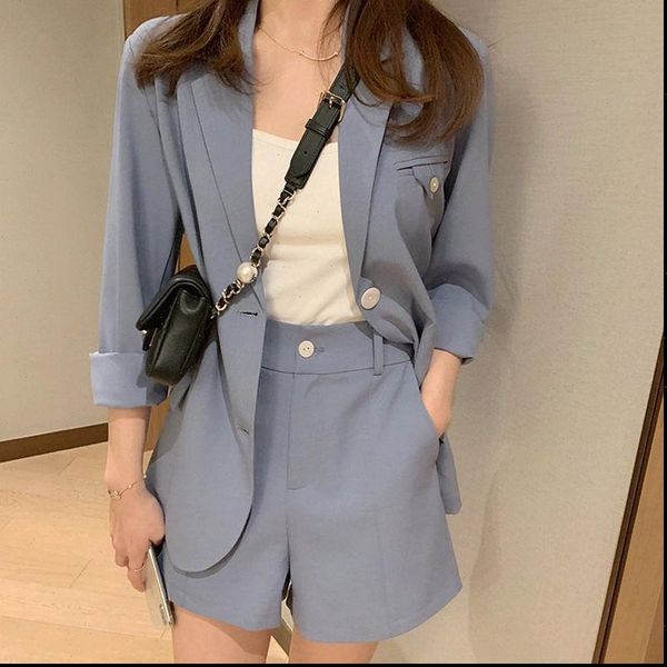 suit fashion small hepburn womens pants fragrance korean version shorts two piece set girls purple jacket and, White
suit fashion small hepburn womens pants fragrance korean version shorts two piece set girls purple jacket and, White