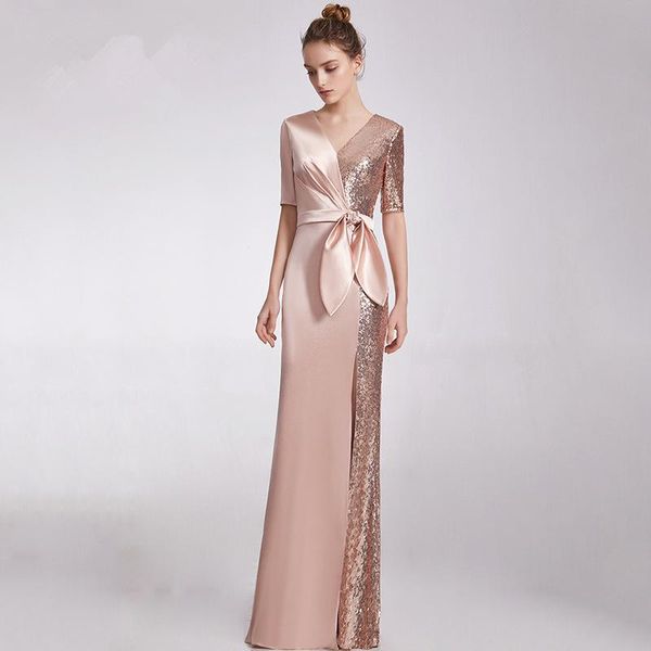 sequins host floor-length banquet satin dresses elegant half sleeve evening dress spring summer slim women gown wedding skirt ethnic clothin, Red
sequins host floor-length banquet satin dresses elegant half sleeve evening dress spring summer slim women gown wedding skirt ethnic clothin, Red