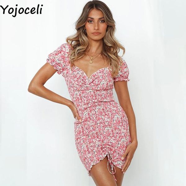 casual dresses yojoceli frill short bodycon women summer dress beach club sweet floral print mini shirred vestidos, Black;gray
casual dresses yojoceli frill short bodycon women summer dress beach club sweet floral print mini shirred vestidos, Black;gray