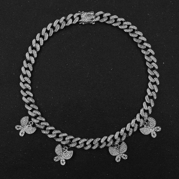 pendant necklaces 13mm width cuban link chain necklace with 21mm butterfly charm hip hop style for women dancer rock crystal stone gold cz, Silver
pendant necklaces 13mm width cuban link chain necklace with 21mm butterfly charm hip hop style for women dancer rock crystal stone gold cz, Silver