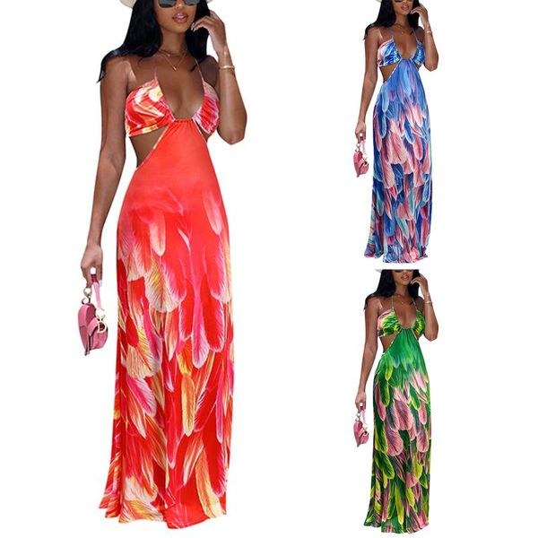 female dress, feathers print sleeveless spaghetti strap one-piece for summer, red/green/black, s//l/xl women's swimwear, White;black
female dress, feathers print sleeveless spaghetti strap one-piece for summer, red/green/black, s//l/xl women's swimwear, White;black