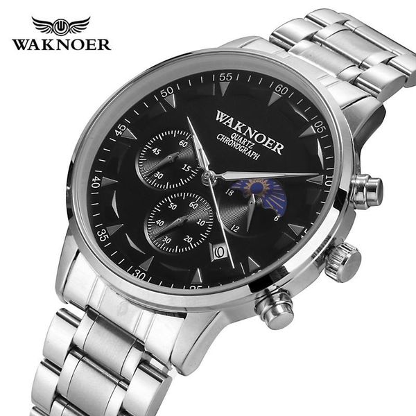 wristwatches waknoer series sport waterproof watch for men luxury full steel wrist male clock chronograph wristwatch montre homme, Slivery;brown
wristwatches waknoer series sport waterproof watch for men luxury full steel wrist male clock chronograph wristwatch montre homme, Slivery;brown