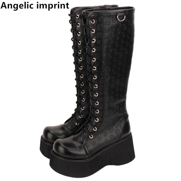 boots angelic imprint handmade mori girl women gothic motorcycle punk lady lolita woman high heels pumps print shoes 8cm, Black
boots angelic imprint handmade mori girl women gothic motorcycle punk lady lolita woman high heels pumps print shoes 8cm, Black