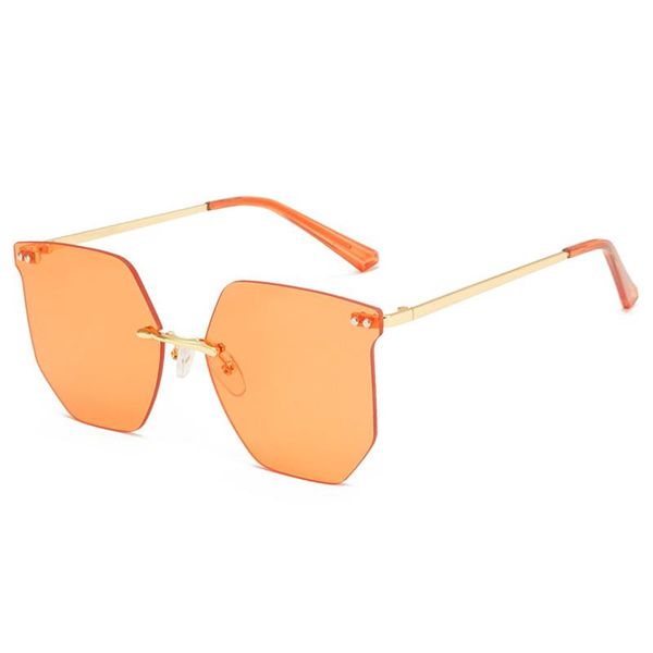 sunglasses oversized rimless for women fashion orange clear lens sun glasses female eyewear uv400, White;black
sunglasses oversized rimless for women fashion orange clear lens sun glasses female eyewear uv400, White;black