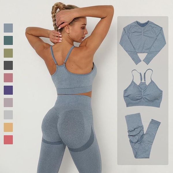 yoga outfit seamless set women gym clothing workout sportswear fitness high waist leggings long sleeve crop and bra sports suits
yoga outfit seamless set women gym clothing workout sportswear fitness high waist leggings long sleeve crop and bra sports suits